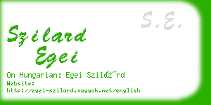 szilard egei business card